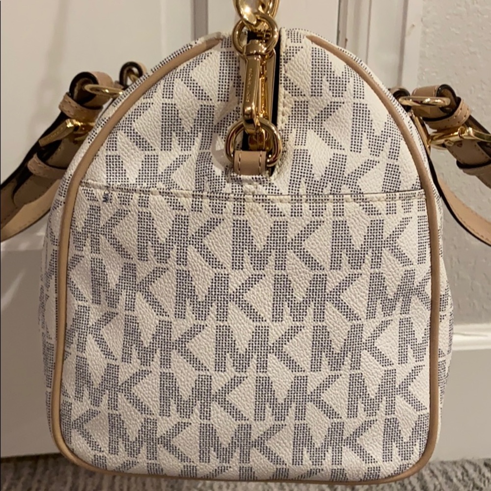 Michael Kors White and Tan Satchel - Picture 11 of 15